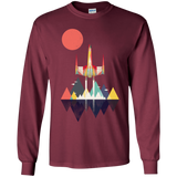T-Shirts Maroon / YS Sunset Fighter Youth Long Sleeve T-Shirt