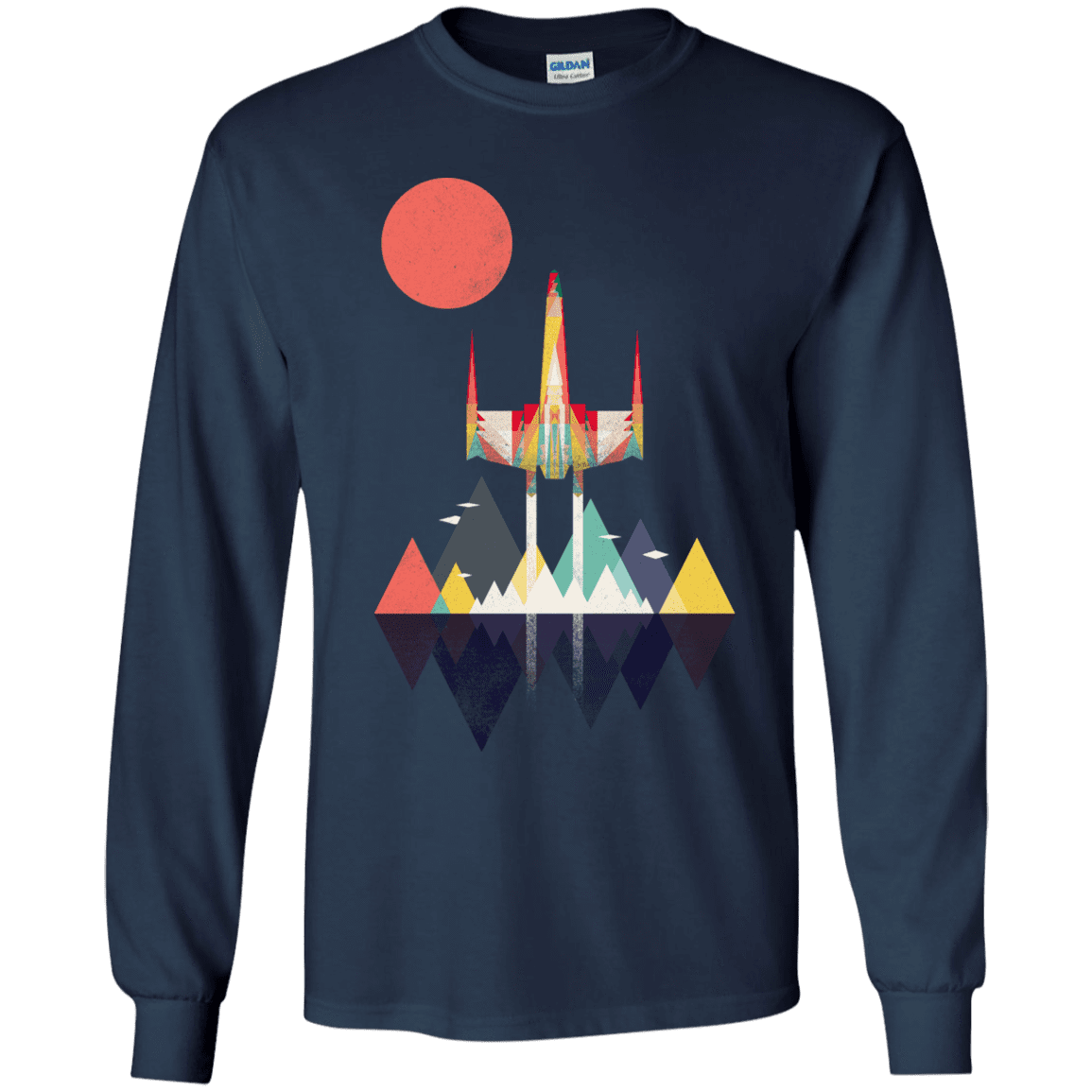 T-Shirts Navy / YS Sunset Fighter Youth Long Sleeve T-Shirt