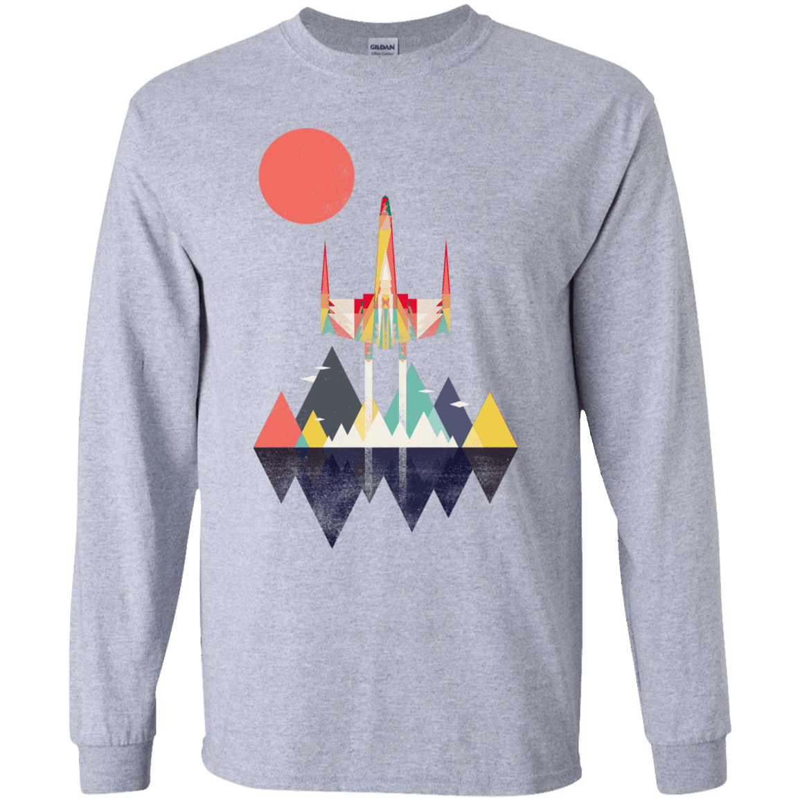 T-Shirts Sport Grey / YS Sunset Fighter Youth Long Sleeve T-Shirt