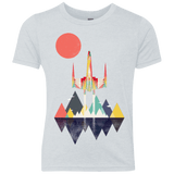 T-Shirts Heather White / YXS Sunset Fighter Youth Triblend T-Shirt