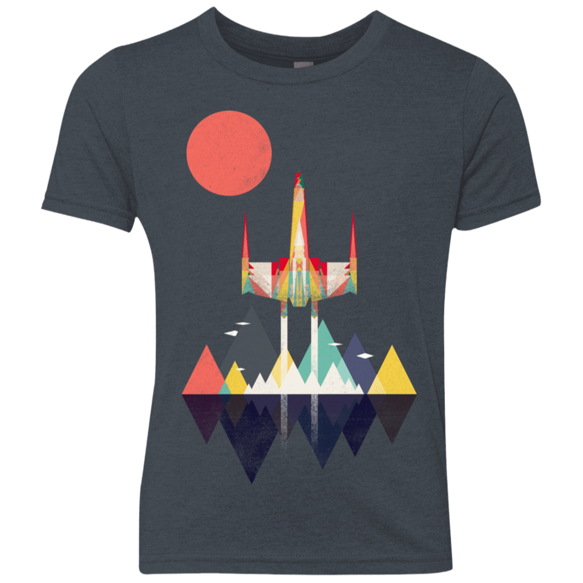 T-Shirts Vintage Navy / YXS Sunset Fighter Youth Triblend T-Shirt
