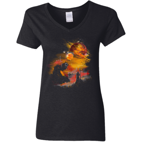 T-Shirts Black / S Sunset on Arrakis Women's V-Neck T-Shirt