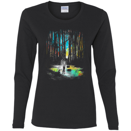 T-Shirts Black / S Sunset on Dagobah Women's Long Sleeve T-Shirt