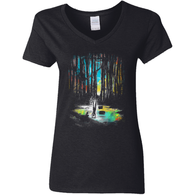 T-Shirts Black / S Sunset on Dagobah Women's V-Neck T-Shirt