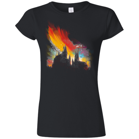 T-Shirts Black / S Sunset on Hogwarts Junior Slimmer-Fit T-Shirt