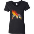 T-Shirts Black / S Sunset on Hogwarts Women's V-Neck T-Shirt