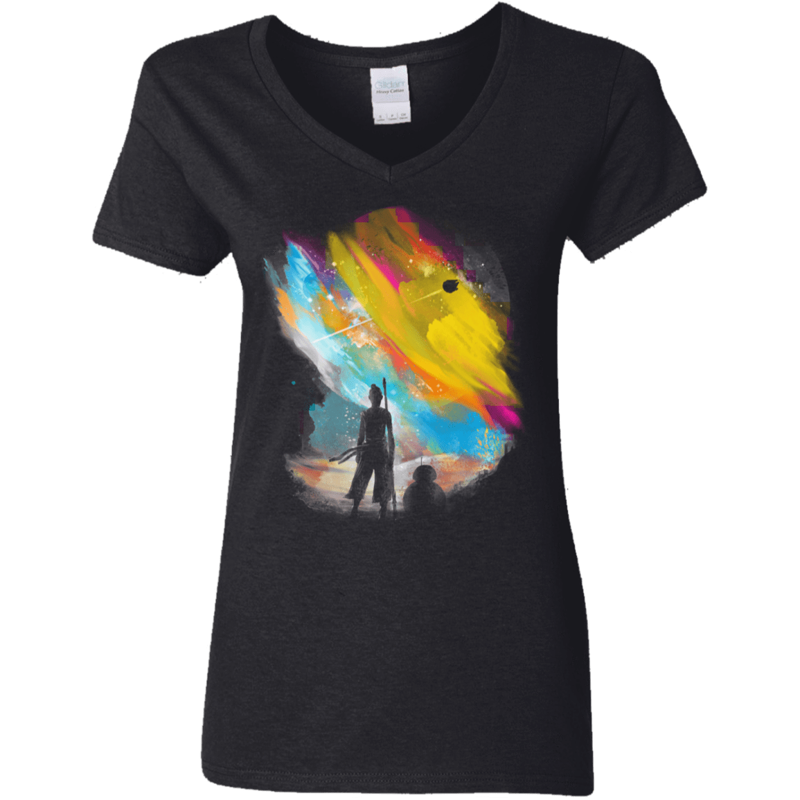 T-Shirts Black / S Sunset on Jakku Women's V-Neck T-Shirt