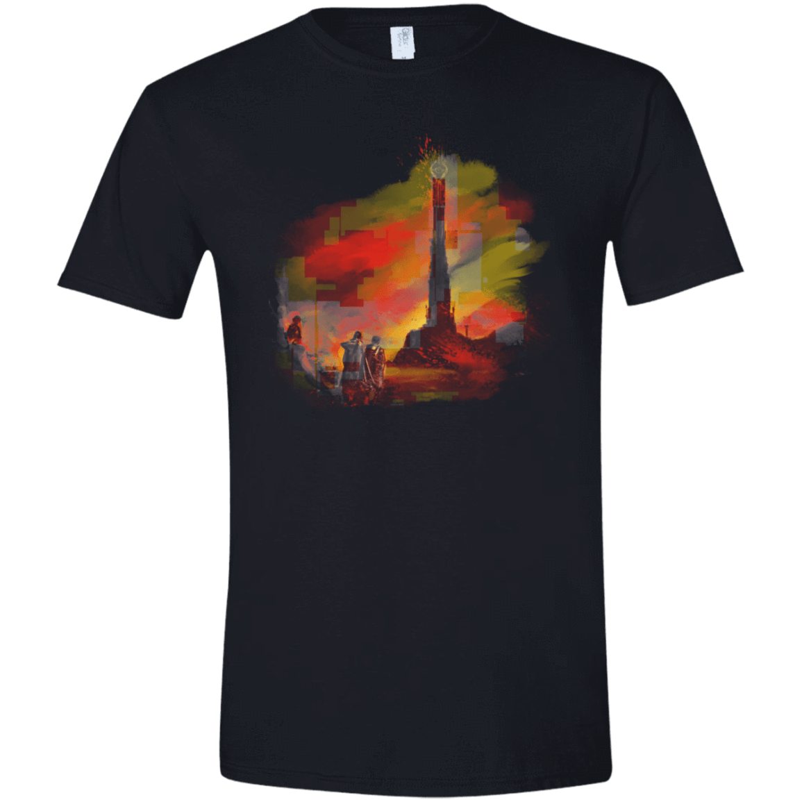 T-Shirts Black / X-Small Sunset on Mordor Men's Semi-Fitted Softstyle