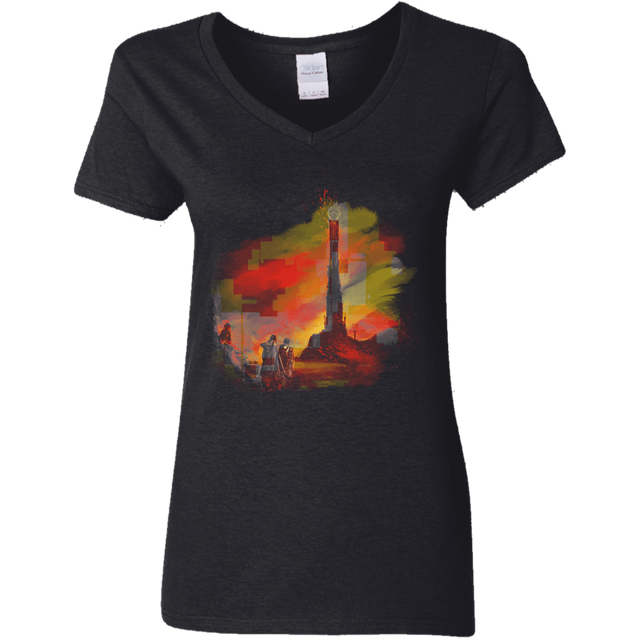 T-Shirts Black / S Sunset on Mordor Women's V-Neck T-Shirt