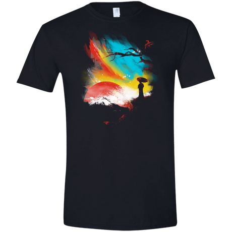 T-Shirts Black / X-Small Sunset on Mount Fuji Men's Semi-Fitted Softstyle
