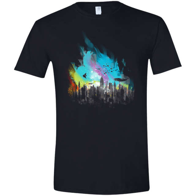 T-Shirts Black / X-Small Sunset on Rapture City Men's Semi-Fitted Softstyle