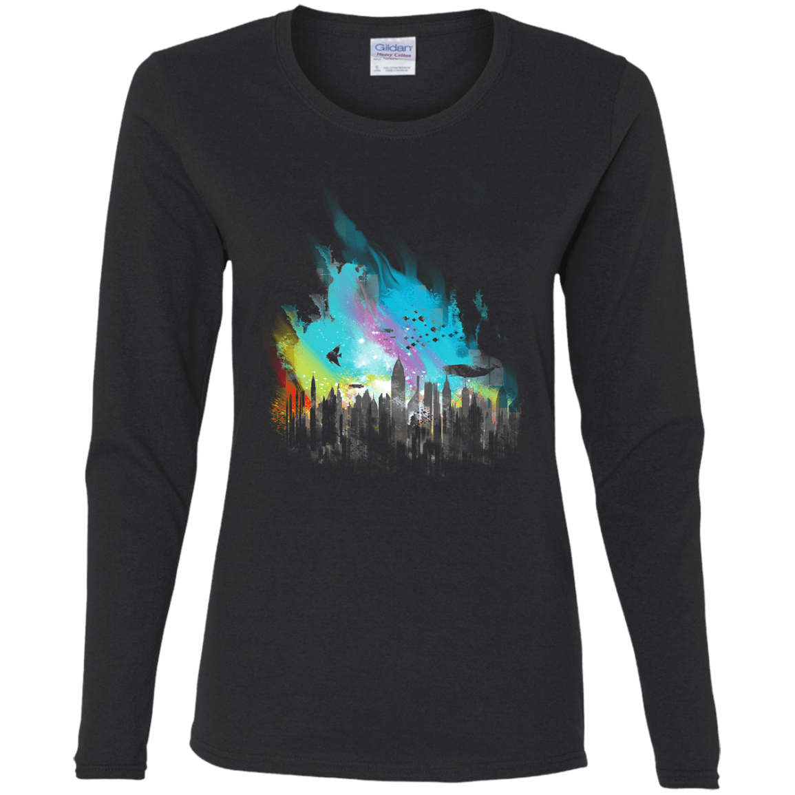 T-Shirts Black / S Sunset on Rapture City Women's Long Sleeve T-Shirt