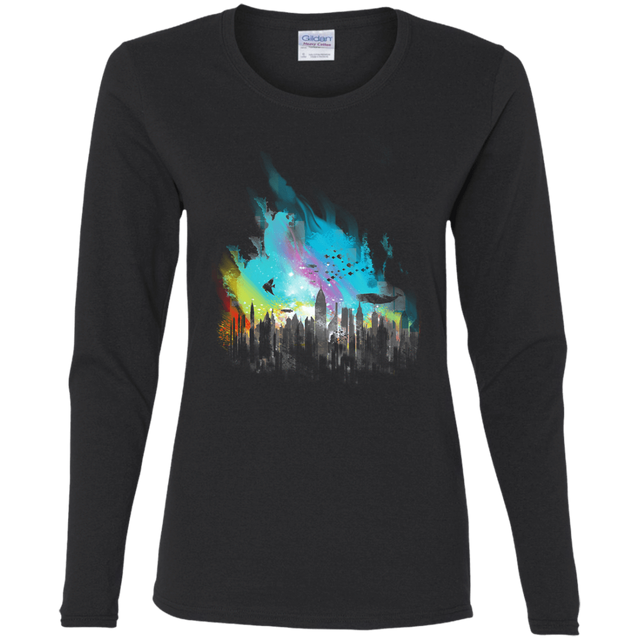 T-Shirts Black / S Sunset on Rapture City Women's Long Sleeve T-Shirt