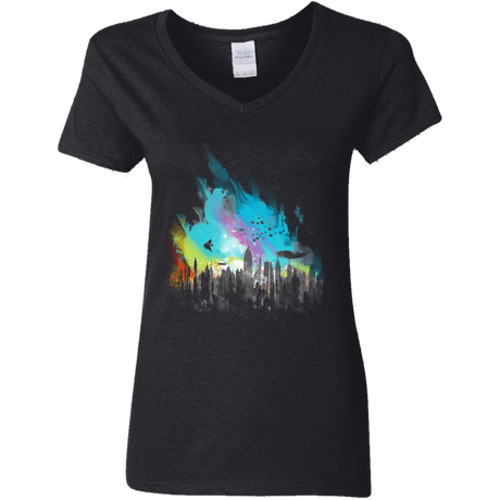 T-Shirts Black / S Sunset on Rapture City Women's V-Neck T-Shirt