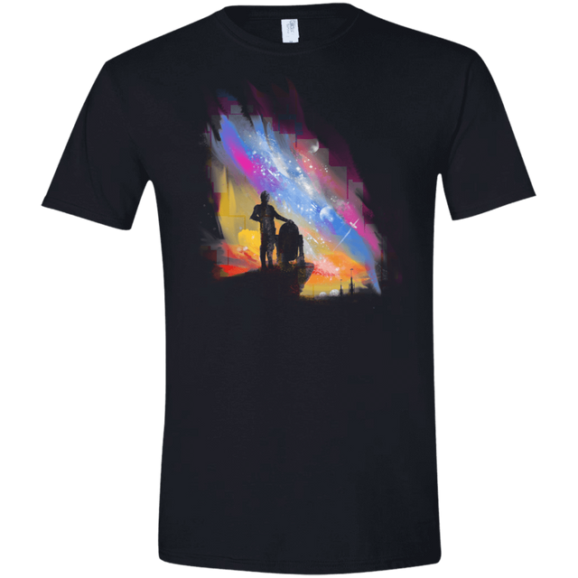 T-Shirts Black / X-Small Sunset on Tatooine Men's Semi-Fitted Softstyle