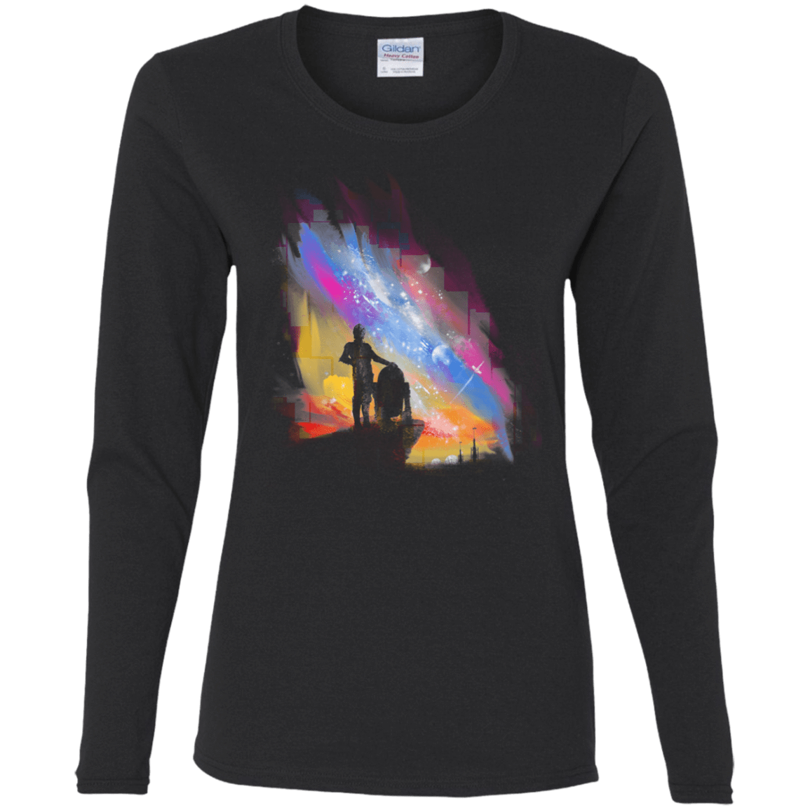 T-Shirts Black / S Sunset on Tatooine Women's Long Sleeve T-Shirt