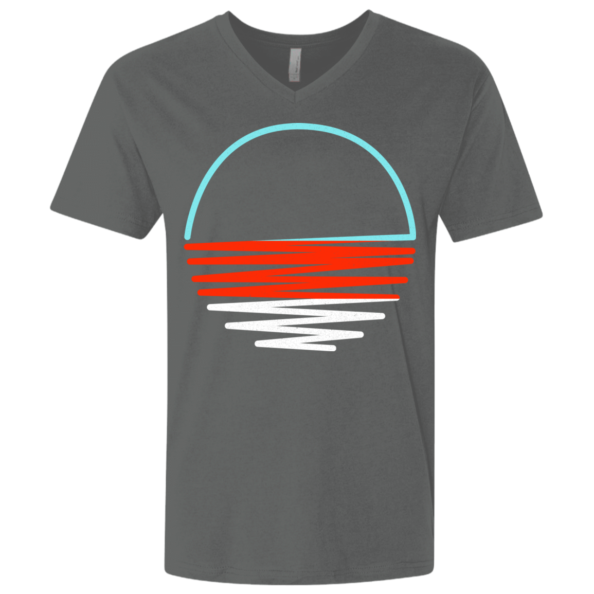 T-Shirts Heavy Metal / X-Small Sunset Shine Men's Premium V-Neck