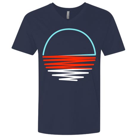 T-Shirts Midnight Navy / X-Small Sunset Shine Men's Premium V-Neck