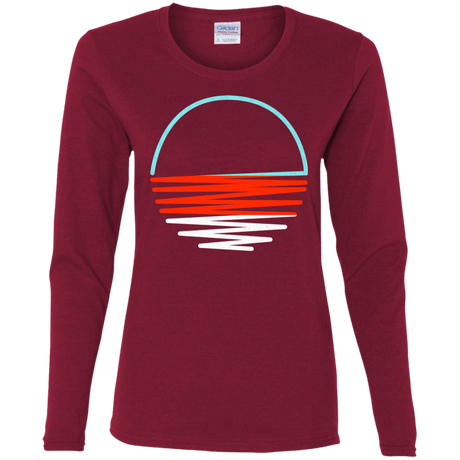 T-Shirts Cardinal / S Sunset Shine Women's Long Sleeve T-Shirt