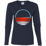 T-Shirts Navy / S Sunset Shine Women's Long Sleeve T-Shirt