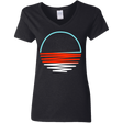 T-Shirts Black / S Sunset Shine Women's V-Neck T-Shirt