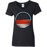 T-Shirts Black / S Sunset Shine Women's V-Neck T-Shirt