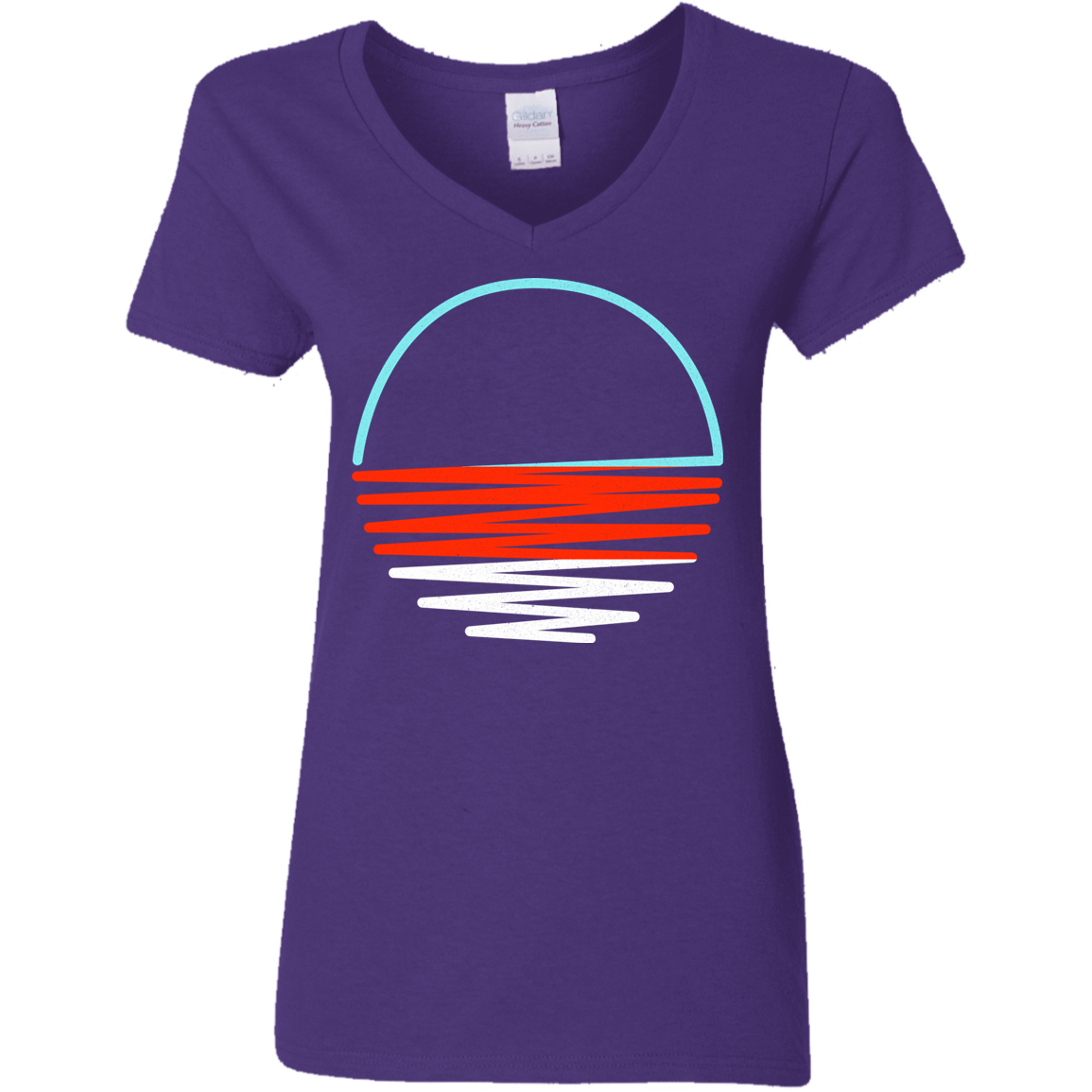 T-Shirts Purple / S Sunset Shine Women's V-Neck T-Shirt