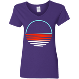 T-Shirts Purple / S Sunset Shine Women's V-Neck T-Shirt