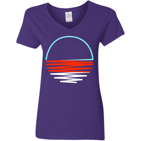 T-Shirts Purple / S Sunset Shine Women's V-Neck T-Shirt