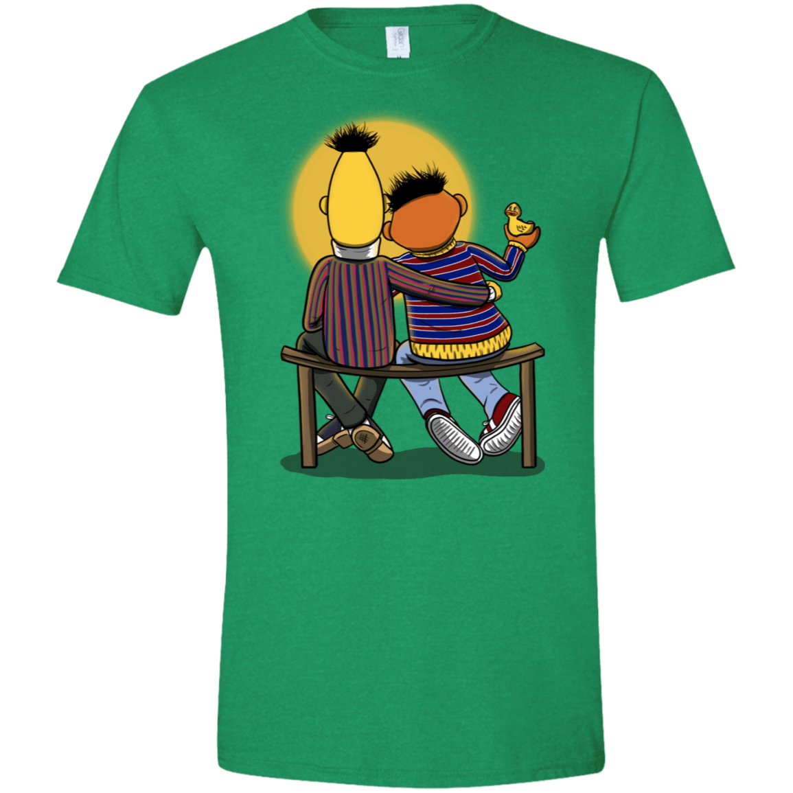 T-Shirts Heather Irish Green / S Sunset Street Men's Semi-Fitted Softstyle