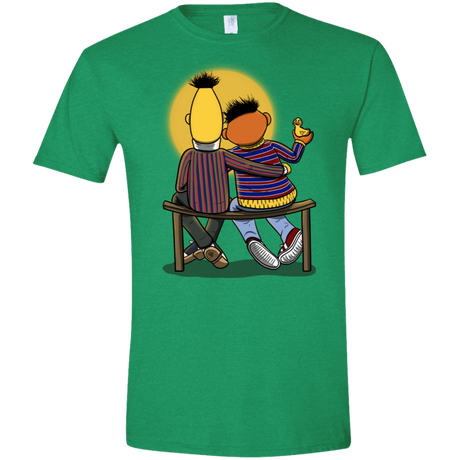 T-Shirts Heather Irish Green / S Sunset Street Men's Semi-Fitted Softstyle