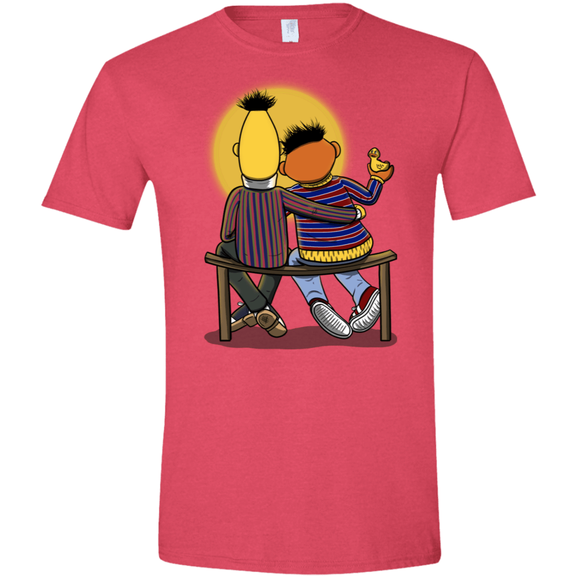 T-Shirts Heather Red / S Sunset Street Men's Semi-Fitted Softstyle