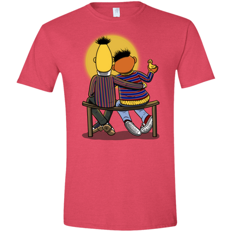 T-Shirts Heather Red / S Sunset Street Men's Semi-Fitted Softstyle