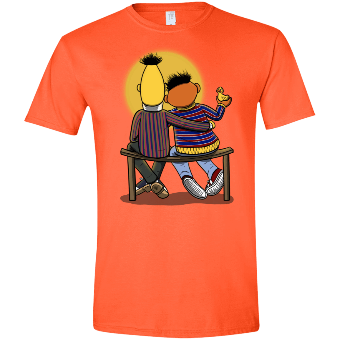 T-Shirts Orange / S Sunset Street Men's Semi-Fitted Softstyle