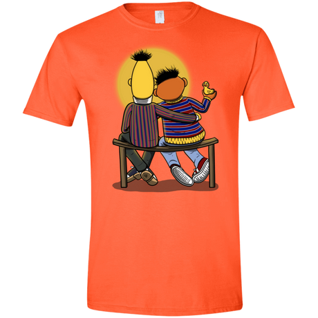 T-Shirts Orange / S Sunset Street Men's Semi-Fitted Softstyle