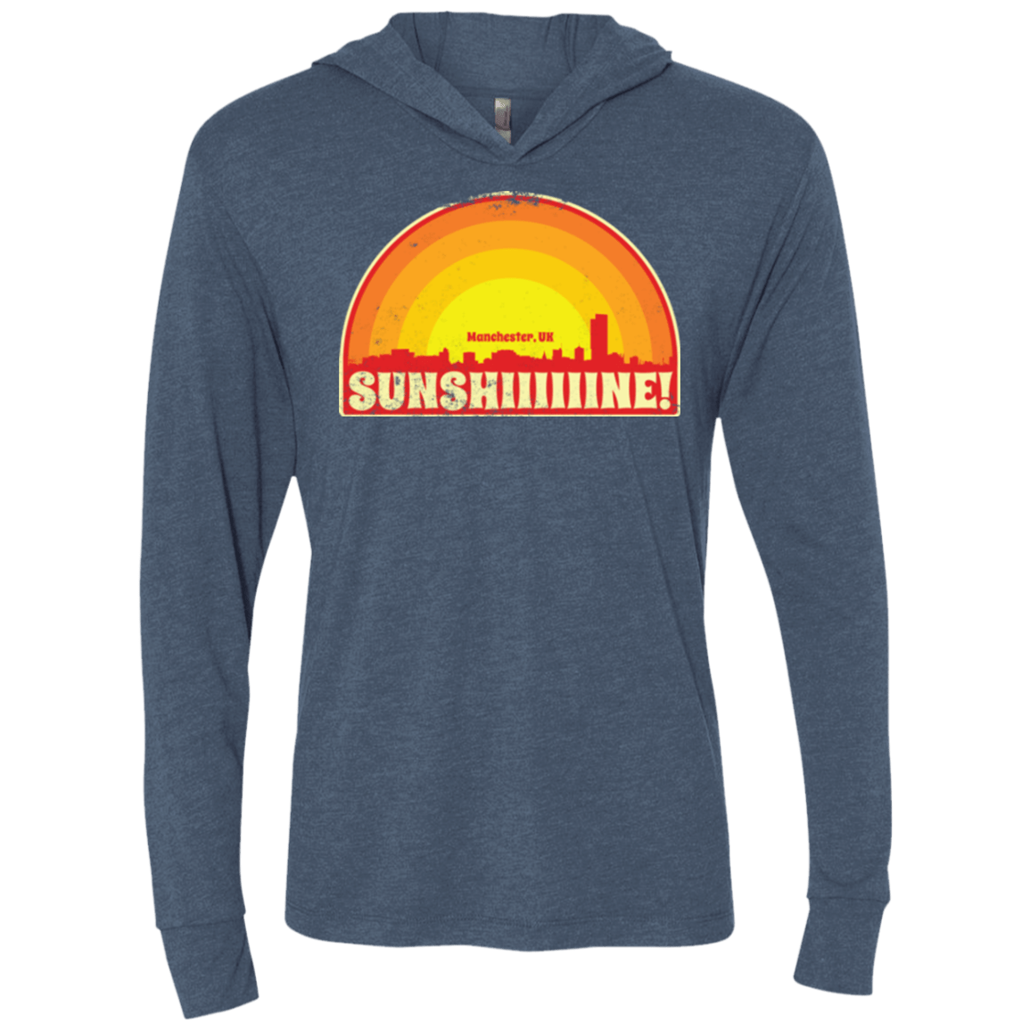 T-Shirts Indigo / X-Small Sunshine Triblend Long Sleeve Hoodie Tee