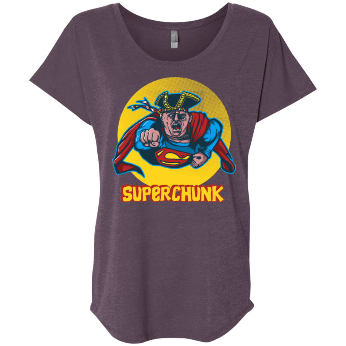 T-Shirts Vintage Purple / X-Small Super Chunk Triblend Dolman Sleeve