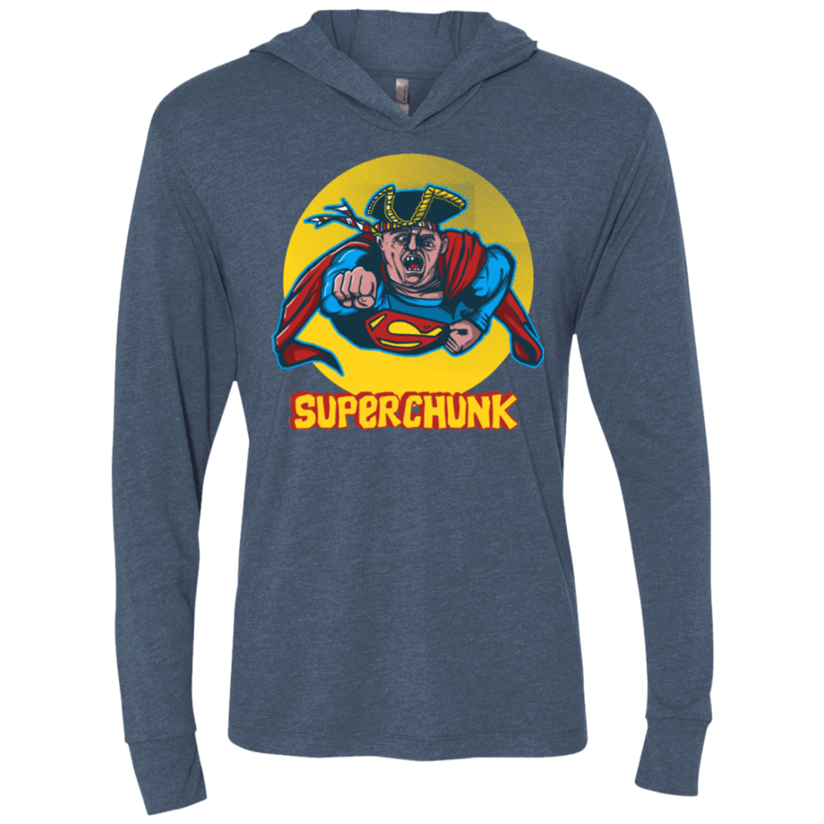 T-Shirts Indigo / X-Small Super Chunk Triblend Long Sleeve Hoodie Tee