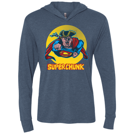 T-Shirts Indigo / X-Small Super Chunk Triblend Long Sleeve Hoodie Tee