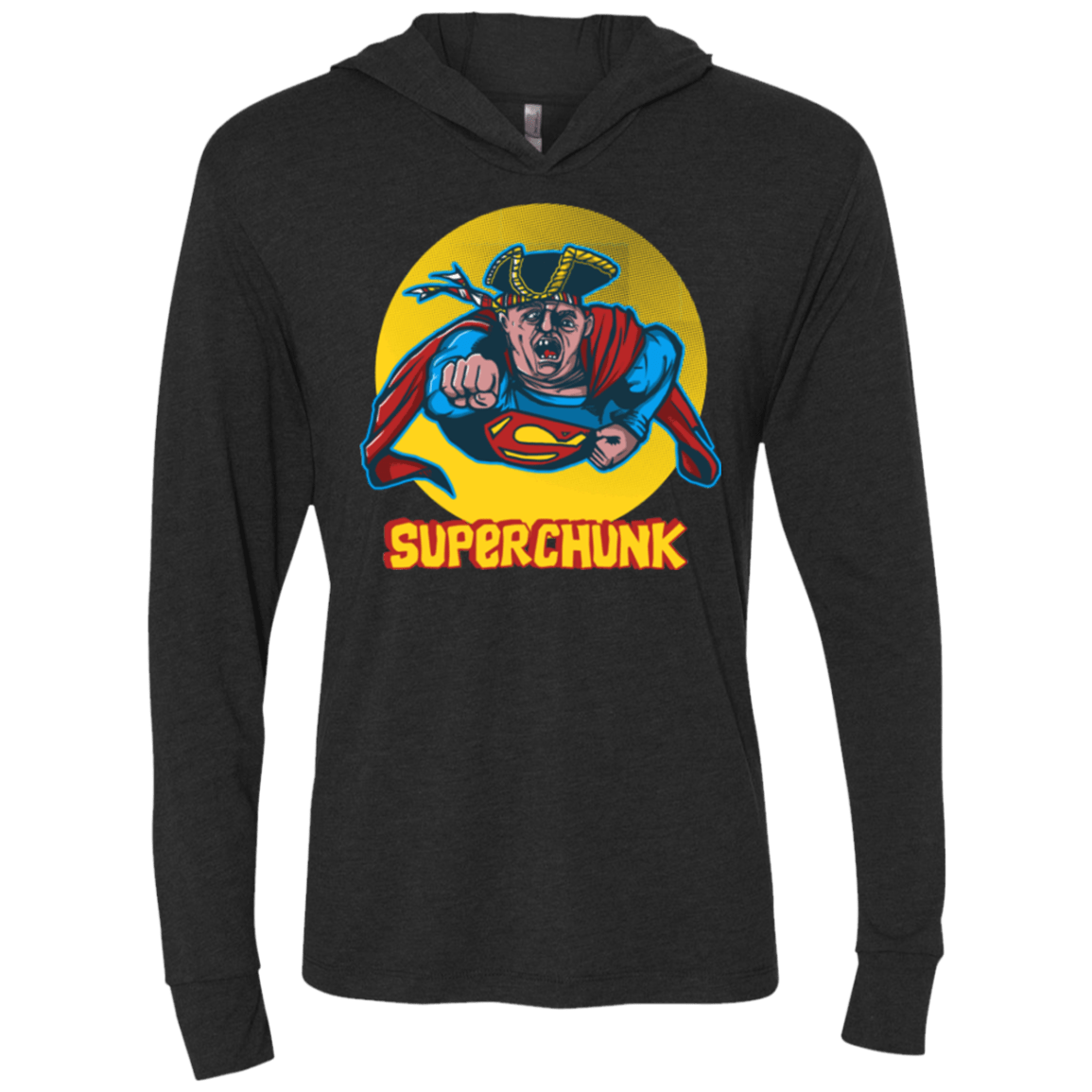 T-Shirts Vintage Black / X-Small Super Chunk Triblend Long Sleeve Hoodie Tee