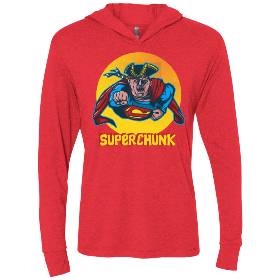T-Shirts Vintage Red / X-Small Super Chunk Triblend Long Sleeve Hoodie Tee