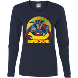 T-Shirts Navy / S Super Chunk Women's Long Sleeve T-Shirt