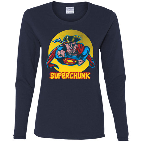 T-Shirts Navy / S Super Chunk Women's Long Sleeve T-Shirt