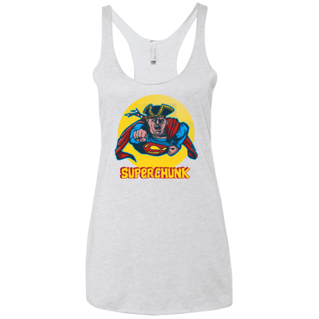 T-Shirts Heather White / X-Small Super Chunk Women's Triblend Racerback Tank