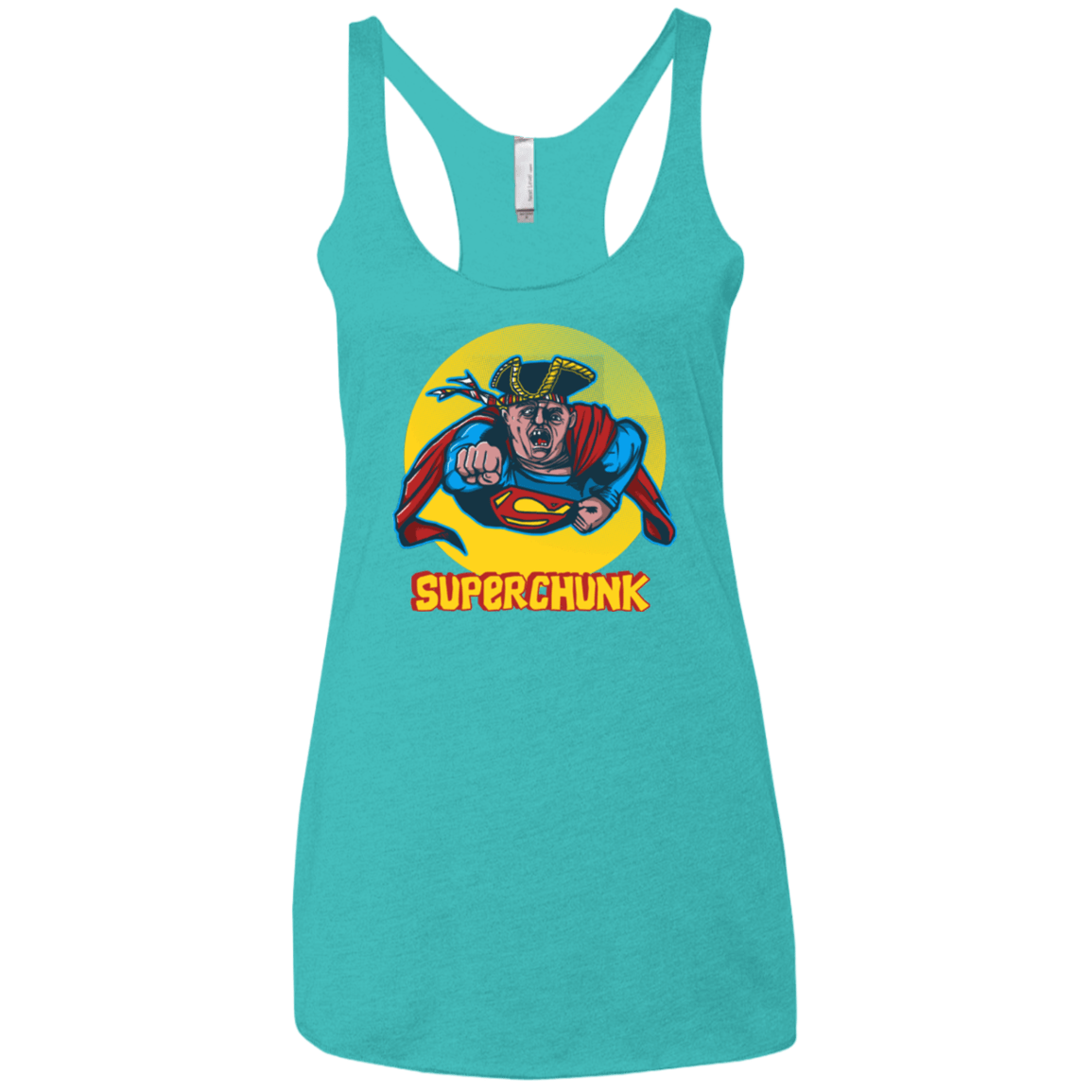T-Shirts Tahiti Blue / X-Small Super Chunk Women's Triblend Racerback Tank