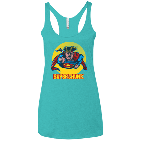 T-Shirts Tahiti Blue / X-Small Super Chunk Women's Triblend Racerback Tank