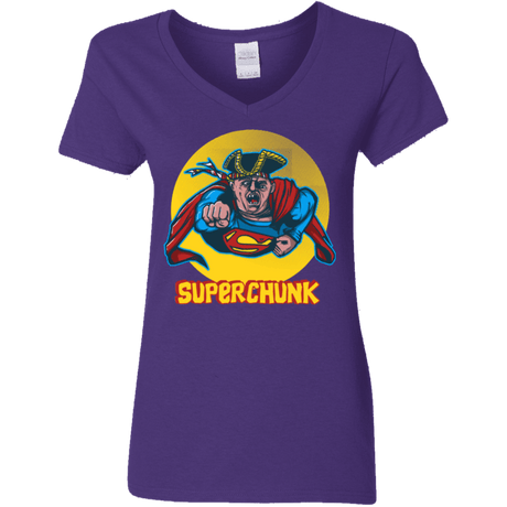 T-Shirts Purple / S Super Chunk Women's V-Neck T-Shirt