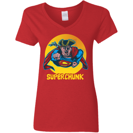 T-Shirts Red / S Super Chunk Women's V-Neck T-Shirt