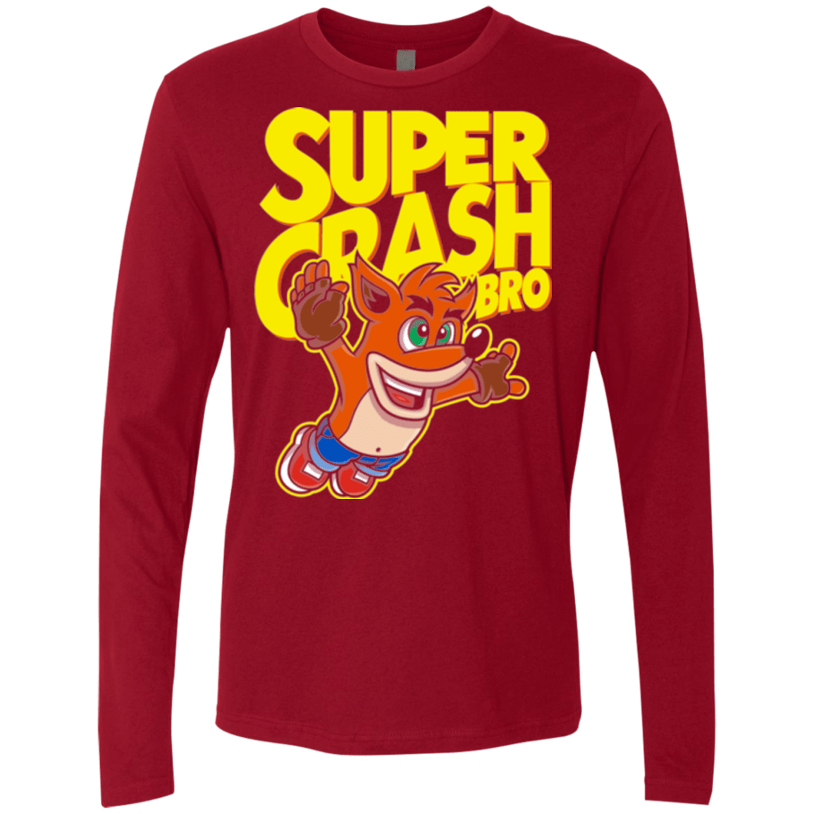 T-Shirts Cardinal / Small Super Crash Bros Men's Premium Long Sleeve