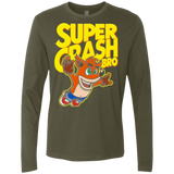 T-Shirts Military Green / Small Super Crash Bros Men's Premium Long Sleeve